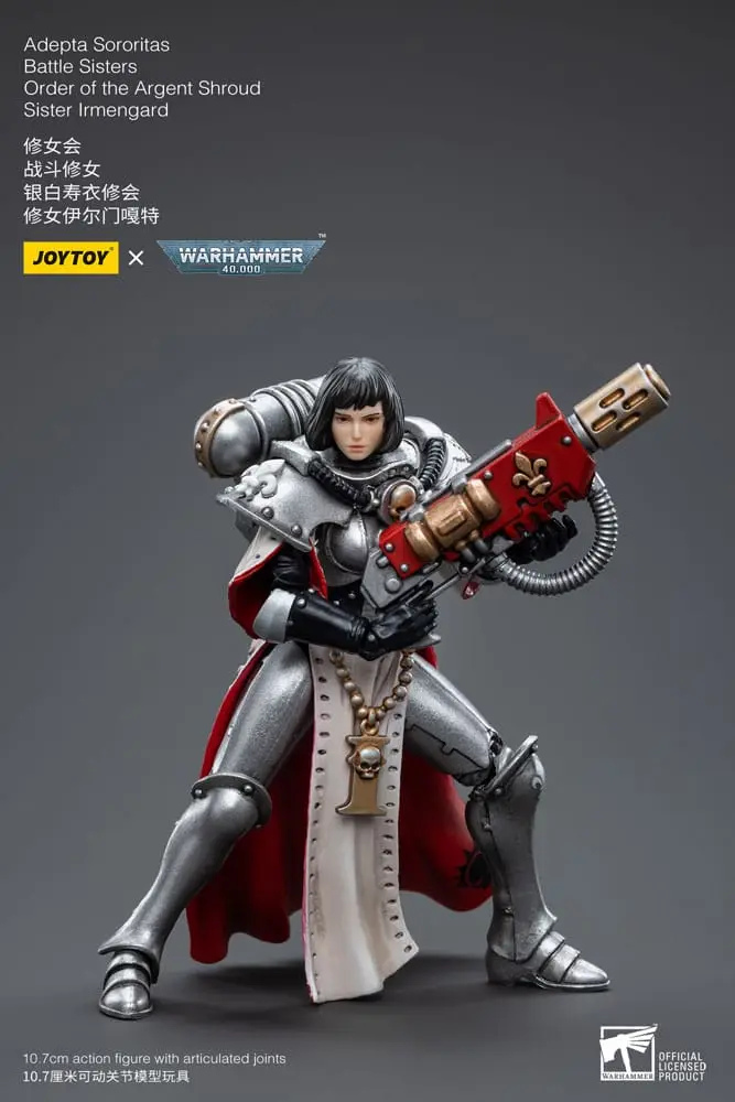 Warhammer 40k Actionfigur 1/18 Adepta Sororitas Battle Sisters Order of the Argent Shroud Sister Irmengard 11 cm Produktfoto