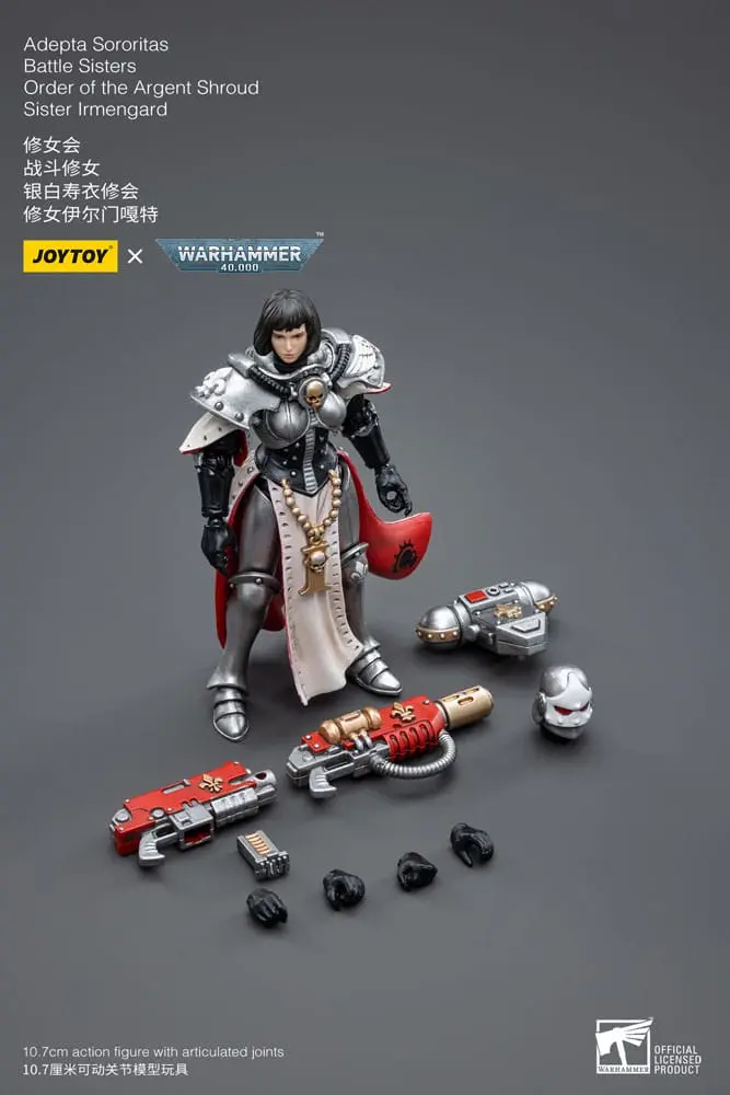 Warhammer 40k Actionfigur 1/18 Adepta Sororitas Battle Sisters Order of the Argent Shroud Sister Irmengard 11 cm Produktfoto