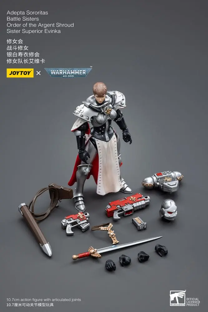 Warhammer 40k Actionfigur 1/18 Adepta Sororitas Battle Sisters Order of the Argent Shroud Sister Superior Evinka 11 cm Produktfoto