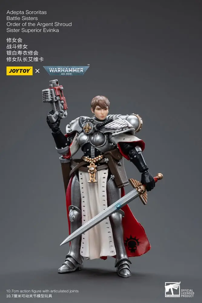 Warhammer 40k Actionfigur 1/18 Adepta Sororitas Battle Sisters Order of the Argent Shroud Sister Superior Evinka 11 cm Produktfoto