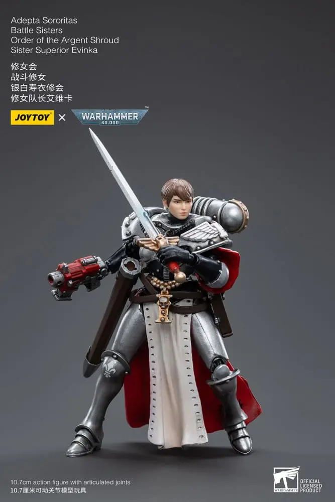 Warhammer 40k Actionfigur 1/18 Adepta Sororitas Battle Sisters Order of the Argent Shroud Sister Superior Evinka 11 cm Produktfoto