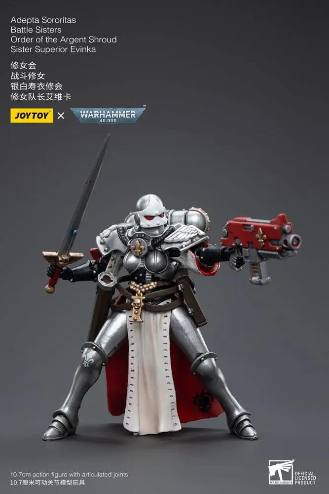 Warhammer 40k Actionfigur 1/18 Adepta Sororitas Battle Sisters Order of the Argent Shroud Sister Superior Evinka 11 cm Produktfoto