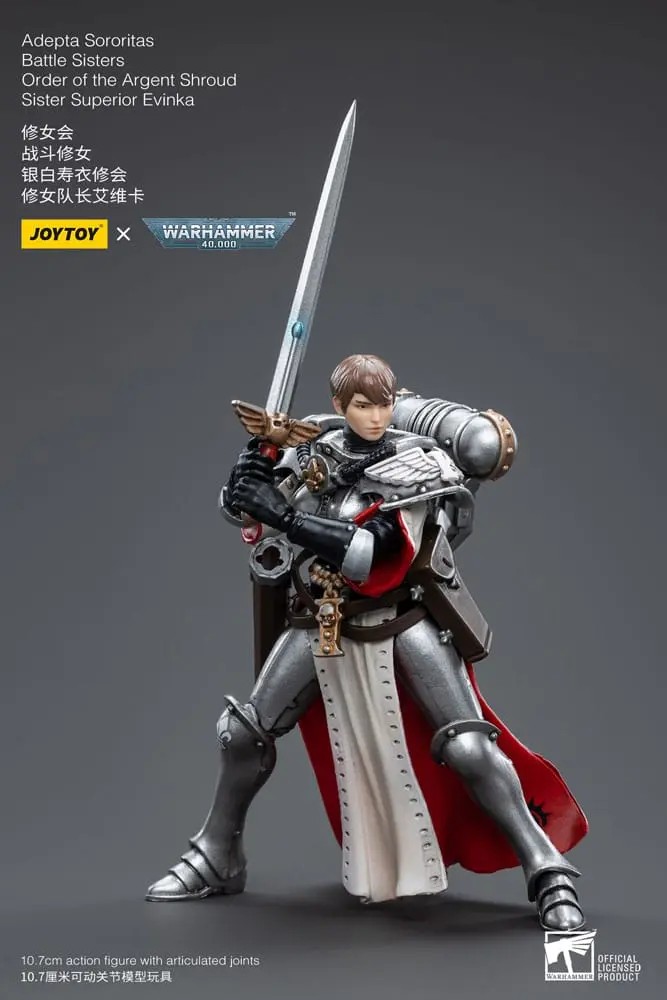 Warhammer 40k Actionfigur 1/18 Adepta Sororitas Battle Sisters Order of the Argent Shroud Sister Superior Evinka 11 cm Produktfoto