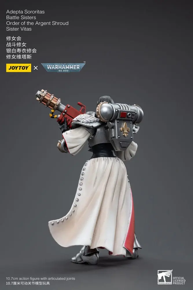 Warhammer 40k Actionfigur 1/18 Adepta Sororitas Battle Sisters Order of the Argent Shroud Sister Vitas 11 cm Produktfoto