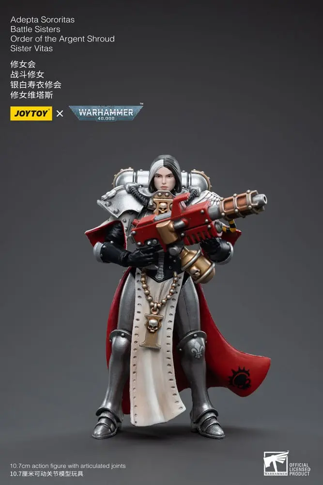 Warhammer 40k Actionfigur 1/18 Adepta Sororitas Battle Sisters Order of the Argent Shroud Sister Vitas 11 cm Produktfoto
