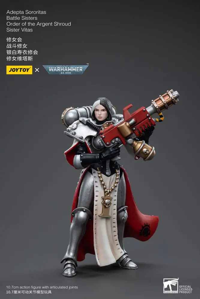 Warhammer 40k Actionfigur 1/18 Adepta Sororitas Battle Sisters Order of the Argent Shroud Sister Vitas 11 cm Produktfoto