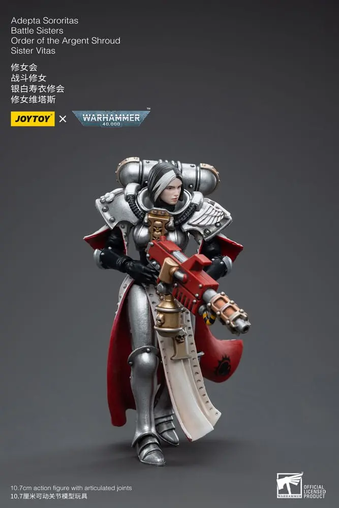 Warhammer 40k Actionfigur 1/18 Adepta Sororitas Battle Sisters Order of the Argent Shroud Sister Vitas 11 cm Produktfoto