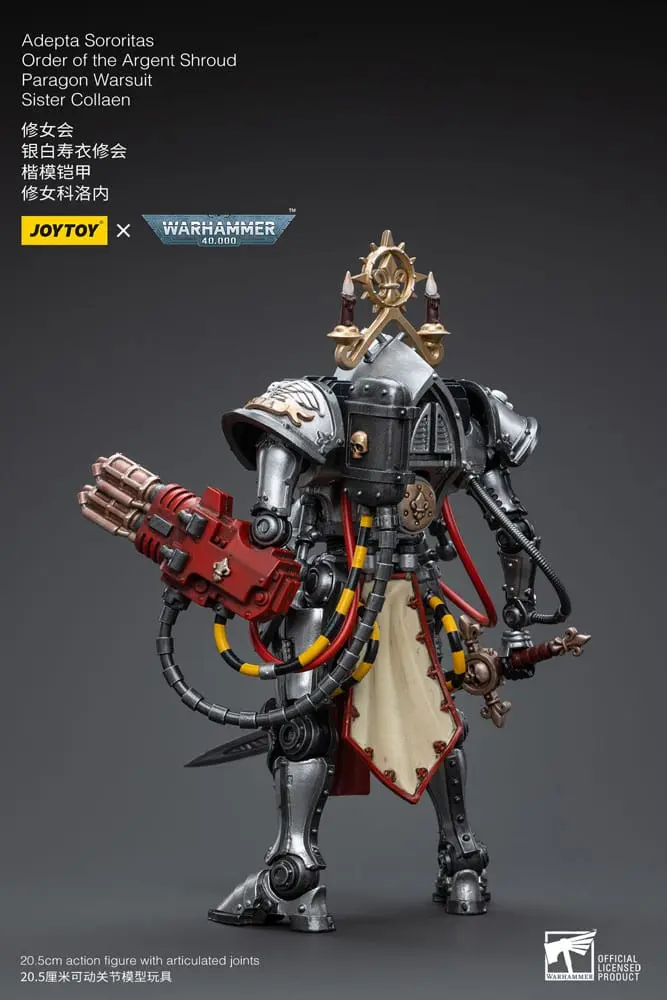 Warhammer 40k Actionfigur 1/18 Adepta Sororitas Order of the Argent Shroud Paragon Warsuit Sister Collaen 21 cm Produktfoto