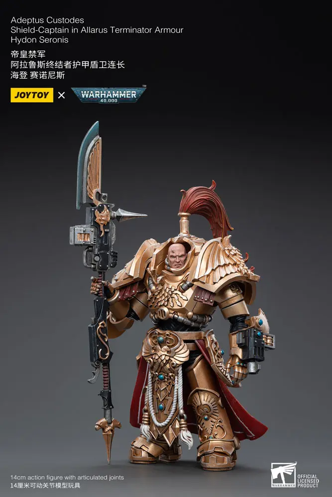 Warhammer 40k Actionfigur 1/18 Adeptus Custodes Shield-Captain in Allarus Terminator Armour Hydon Seronis 14 cm Produktfoto