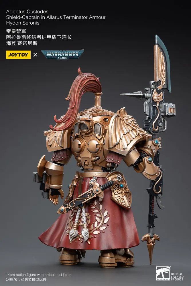 Warhammer 40k Actionfigur 1/18 Adeptus Custodes Shield-Captain in Allarus Terminator Armour Hydon Seronis 14 cm Produktfoto