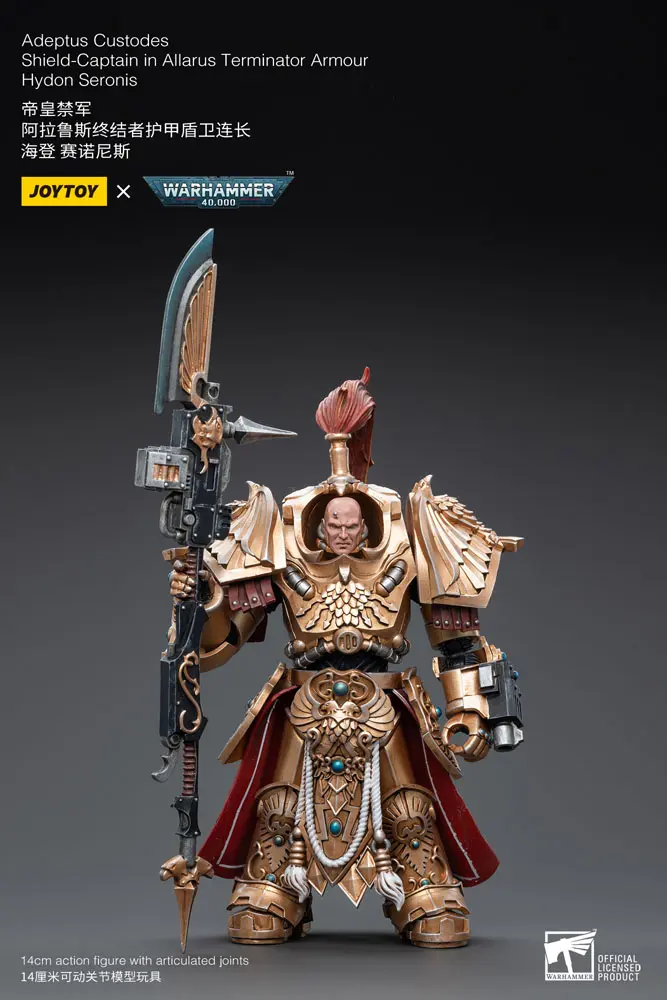 Warhammer 40k Actionfigur 1/18 Adeptus Custodes Shield-Captain in Allarus Terminator Armour Hydon Seronis 14 cm Produktfoto