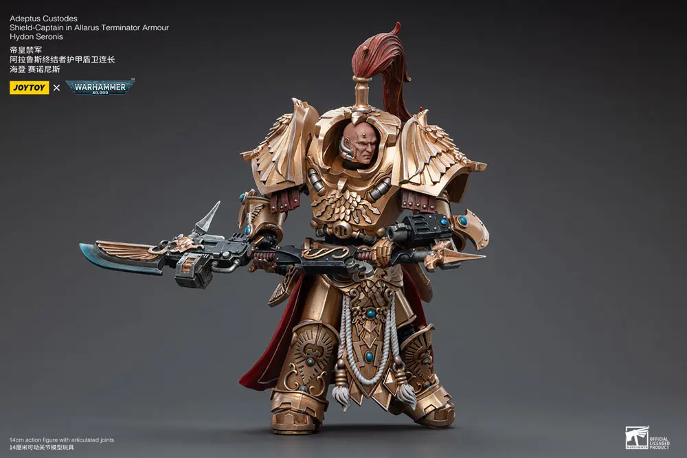 Warhammer 40k Actionfigur 1/18 Adeptus Custodes Shield-Captain in Allarus Terminator Armour Hydon Seronis 14 cm Produktfoto