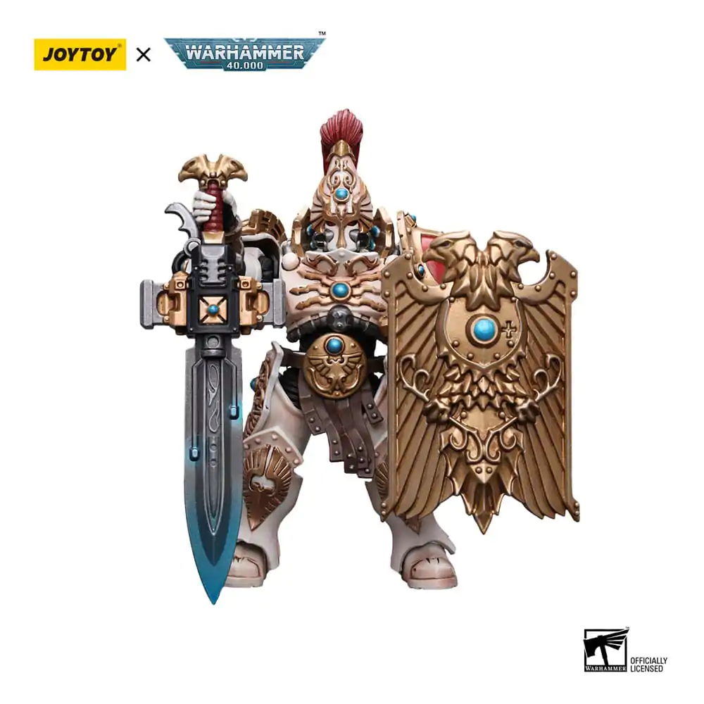 Warhammer 40k Actionfigur 1/18 Adeptus Custodes Solar Watch Custodian Guard with Sentinel Blade and Praesidium Shield 12 cm Produktfoto