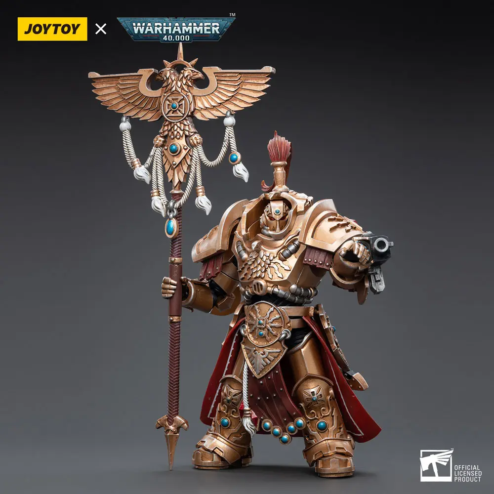 Warhammer 40k Actionfigur 1/18 Adeptus Custodes Vexilus Praetor in Allarus Terminator Armour Phelam Tolguror 14 cm Produktfoto