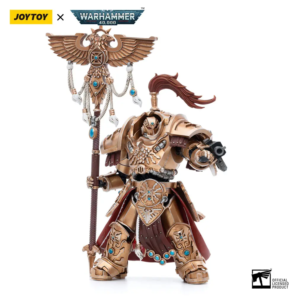 Warhammer 40k Actionfigur 1/18 Adeptus Custodes Vexilus Praetor in Allarus Terminator Armour Phelam Tolguror 14 cm Produktfoto