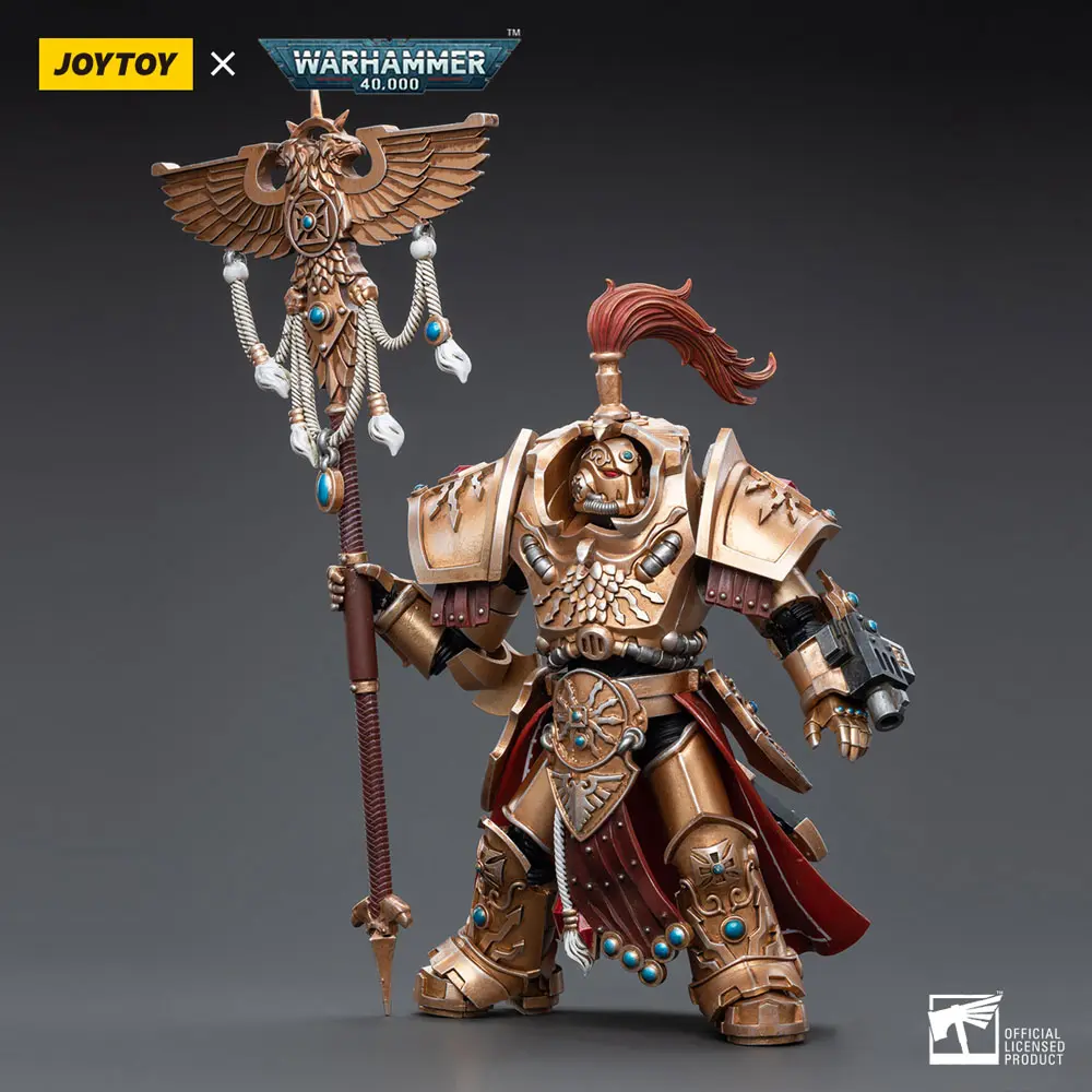 Warhammer 40k Actionfigur 1/18 Adeptus Custodes Vexilus Praetor in Allarus Terminator Armour Phelam Tolguror 14 cm Produktfoto