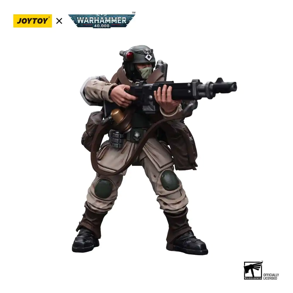 Warhammer 40k Actionfigur 1/18 Astra Militarum Cadian Command Squad Veteran with Medi-pack 12 cm Produktfoto