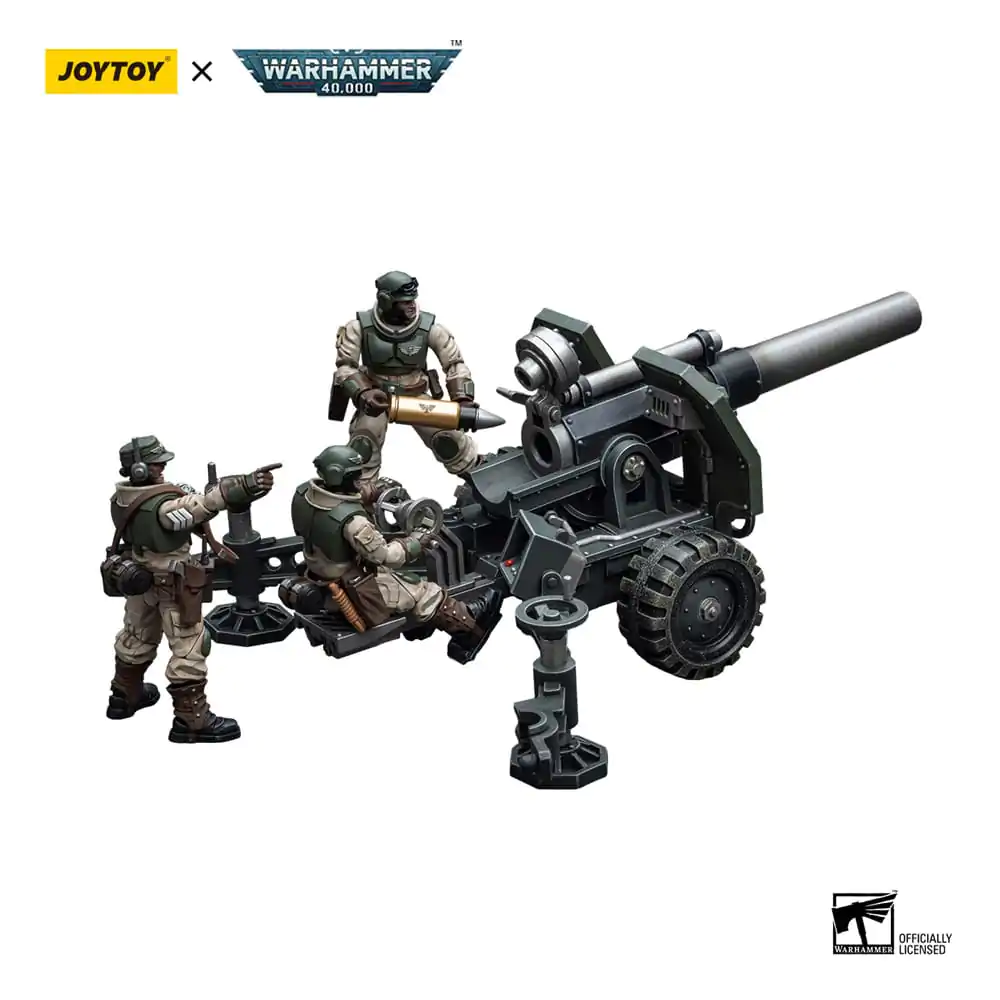 Warhammer 40k Actionfigur 1/18 Astra Militarum Ordnance Team with Bombast Field Gun 12 cm Produktfoto