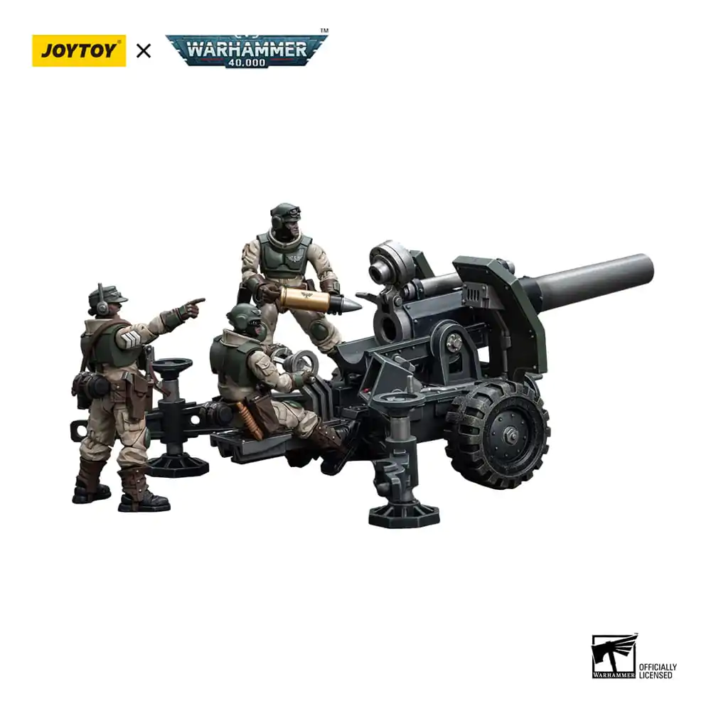 Warhammer 40k Actionfigur 1/18 Astra Militarum Ordnance Team with Bombast Field Gun 12 cm Produktfoto