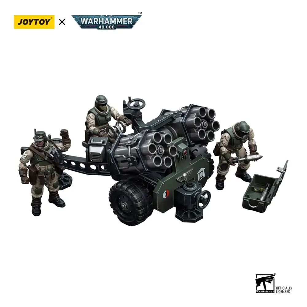 Warhammer 40k Actionfigur 1/18 Astra Militarum Ordnance Team with Malleus Rocket Launcher 12 cm Produktfoto