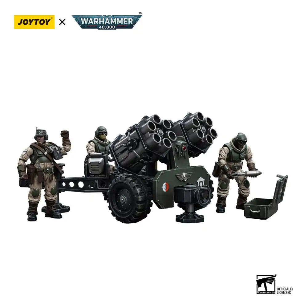 Warhammer 40k Actionfigur 1/18 Astra Militarum Ordnance Team with Malleus Rocket Launcher 12 cm Produktfoto