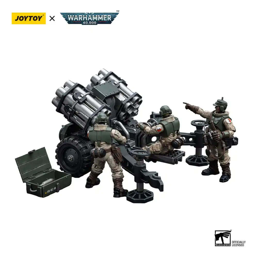 Warhammer 40k Actionfigur 1/18 Astra Militarum Ordnance Team with Malleus Rocket Launcher 12 cm Produktfoto