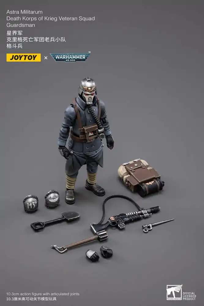 Warhammer 40k Actionfigur 1/18 Astra MilitarumDeath Korps of Krieg Veteran Squad Guardsman 11 cm Produktfoto