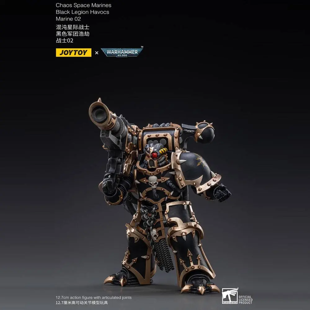 Warhammer 40k Actionfigur 1/18 Black Legion Havocs Marine 02 13 cm Produktfoto