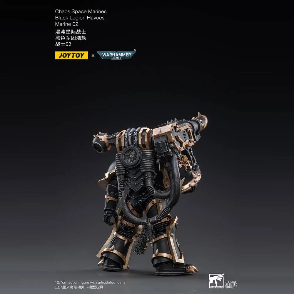 Warhammer 40k Actionfigur 1/18 Black Legion Havocs Marine 02 13 cm Produktfoto
