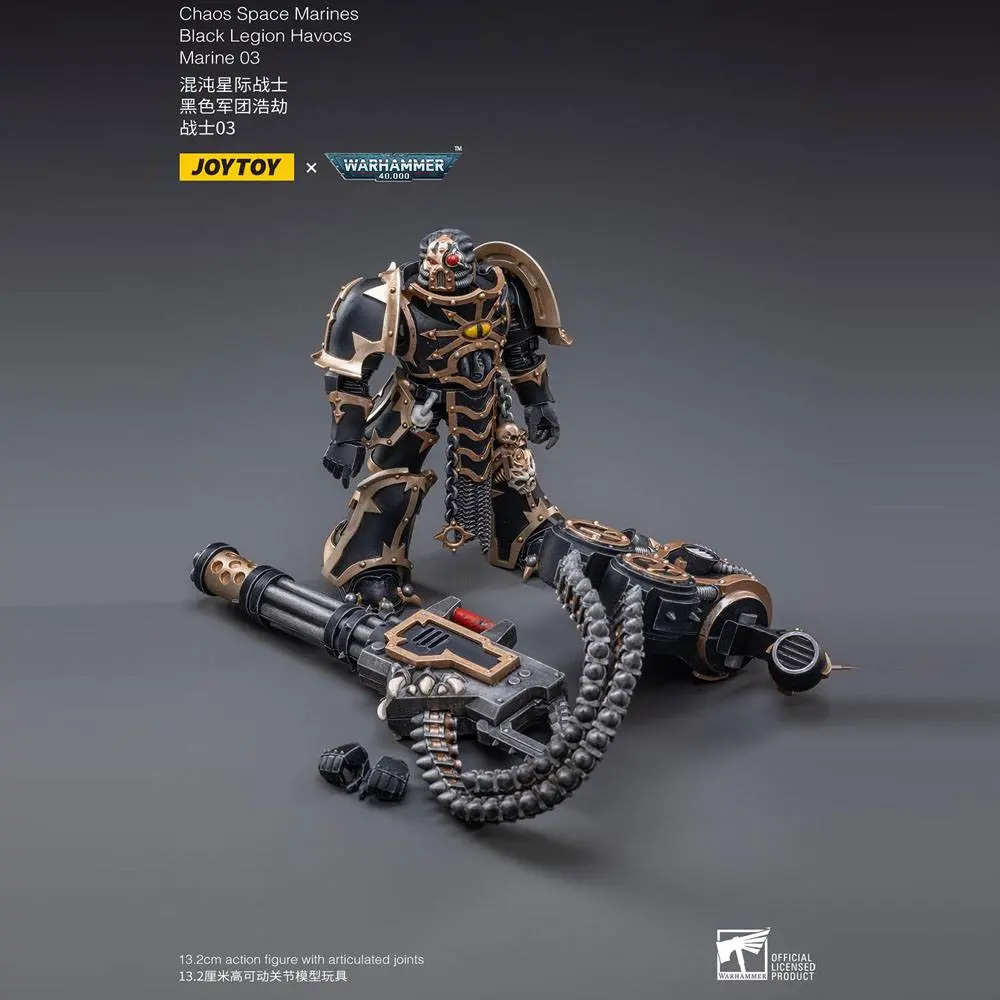 Warhammer 40k Actionfigur 1/18 Black Legion Havocs Marine 03 13 cm Produktfoto