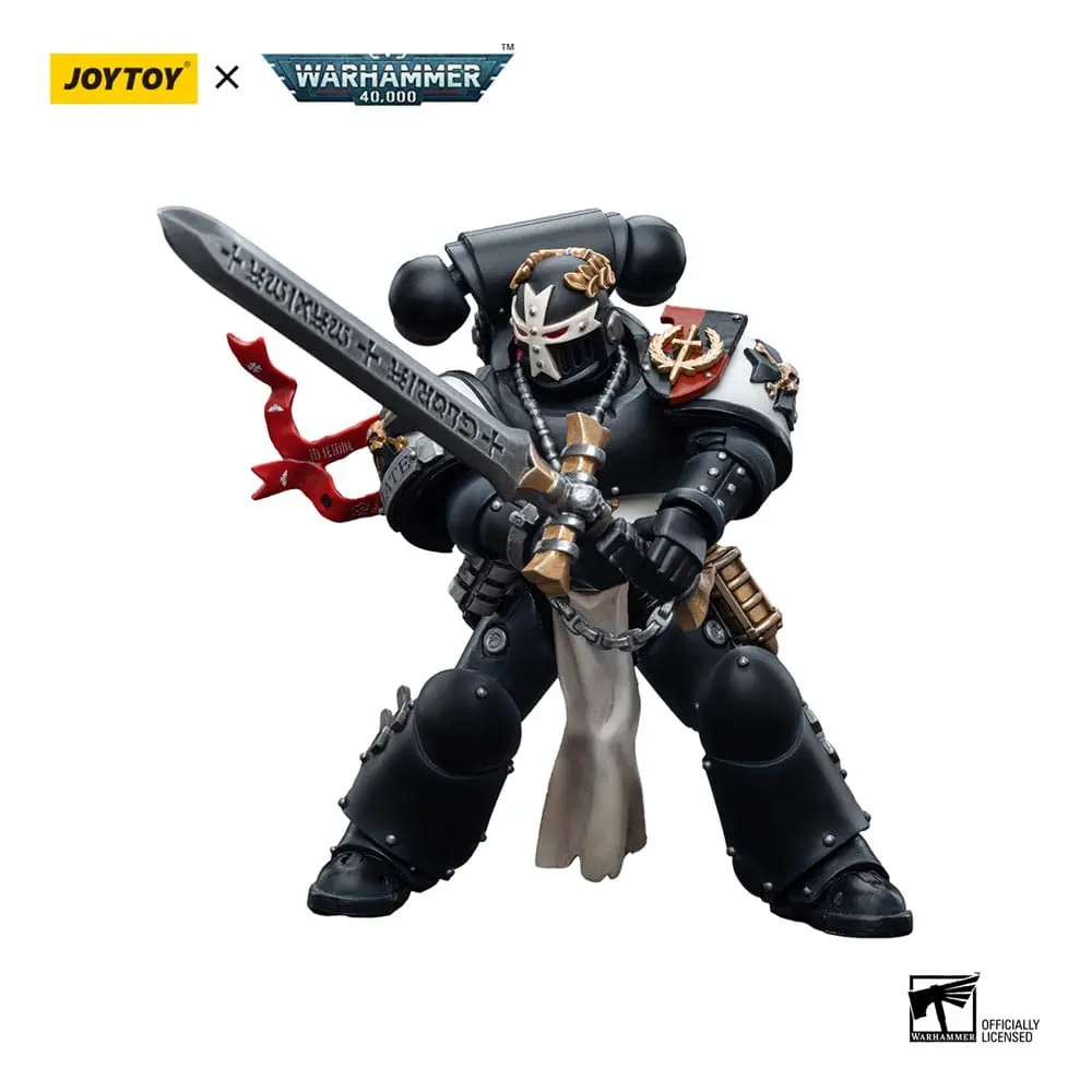 Warhammer 40k Action Figur 1/18 Black Templars Emperor's Champion Bayard's Revenge 12 cm Produktfoto