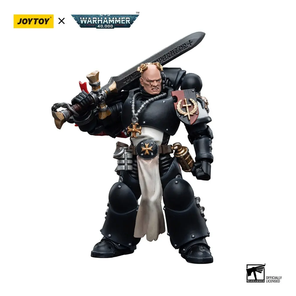 Warhammer 40k Action Figur 1/18 Black Templars Emperor's Champion Bayard's Revenge 12 cm Produktfoto