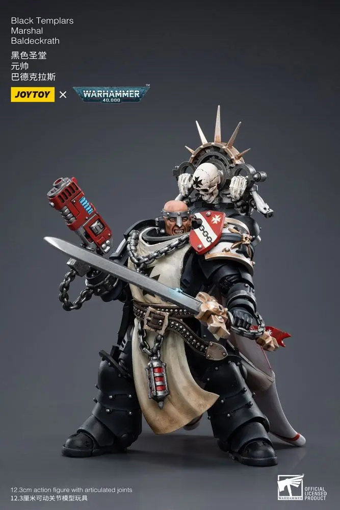 Warhammer 40k Actionfigur 1/18 Black Templars Marshal Baldeckrath 12 cm Produktfoto