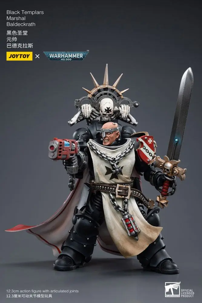 Warhammer 40k Actionfigur 1/18 Black Templars Marshal Baldeckrath 12 cm Produktfoto