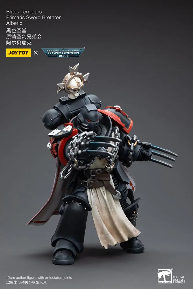 Warhammer 40k Actionfigur 1/18 Black Templars Primaris Sword Brethren Alberic 12 cm Produktfoto