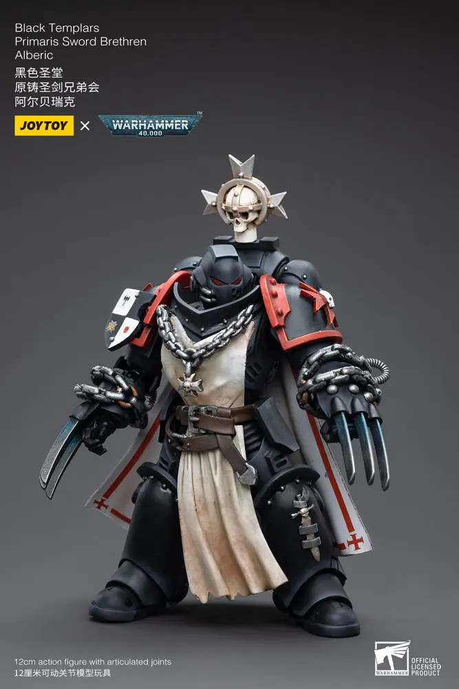 Warhammer 40k Actionfigur 1/18 Black Templars Primaris Sword Brethren Alberic 12 cm Produktfoto