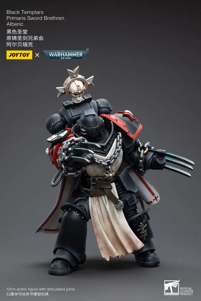 Warhammer 40k Actionfigur 1/18 Black Templars Primaris Sword Brethren Alberic 12 cm Produktfoto