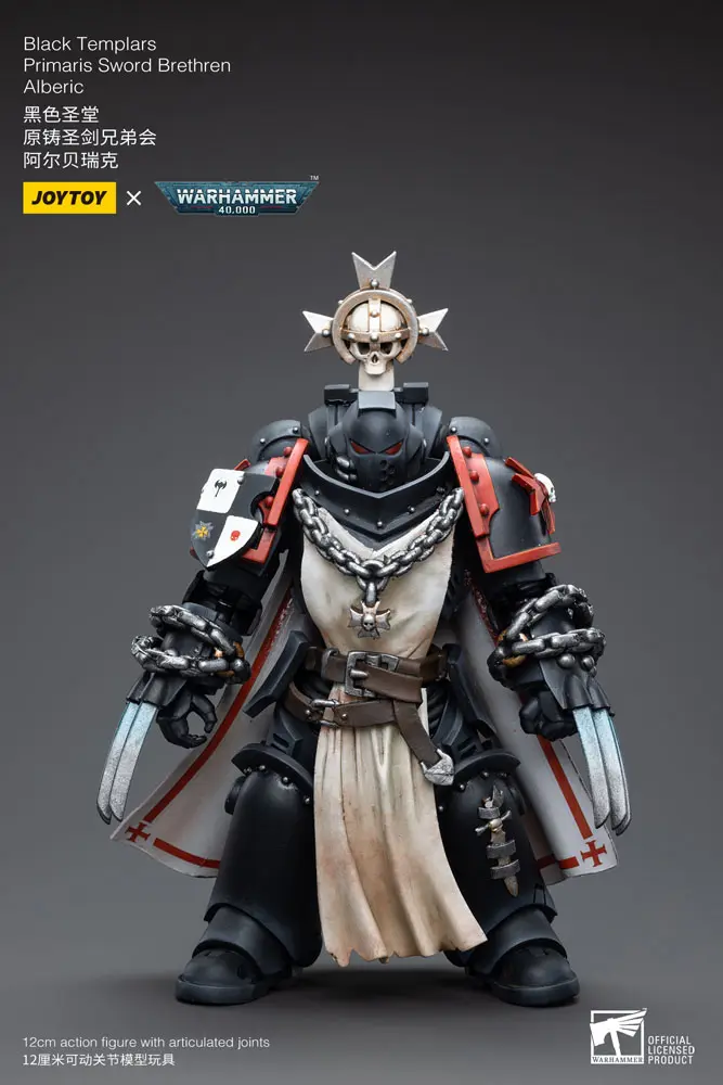 Warhammer 40k Actionfigur 1/18 Black Templars Primaris Sword Brethren Alberic 12 cm Produktfoto