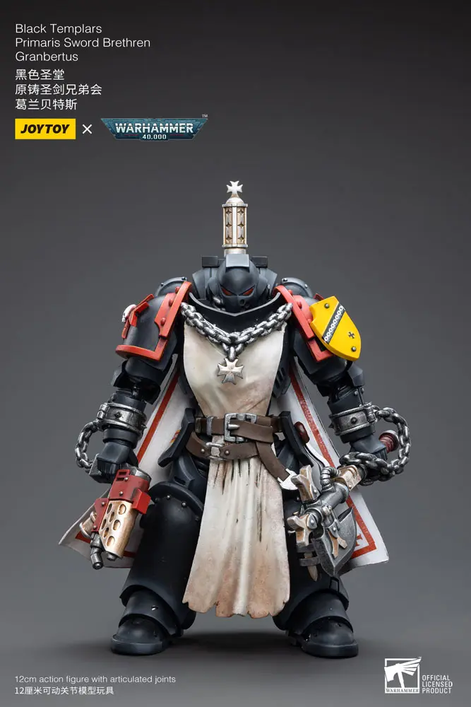 Warhammer 40k Actionfigur 1/18 Black Templars Primaris Sword Brethren Granbertus 12 cm Produktfoto