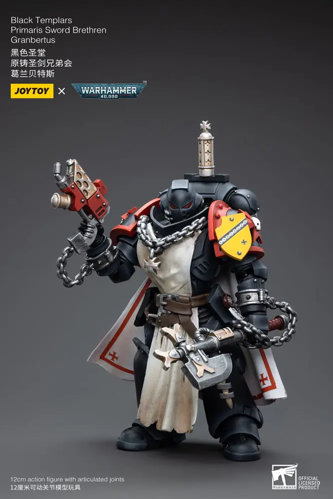 Warhammer 40k Actionfigur 1/18 Black Templars Primaris Sword Brethren Granbertus 12 cm Produktfoto