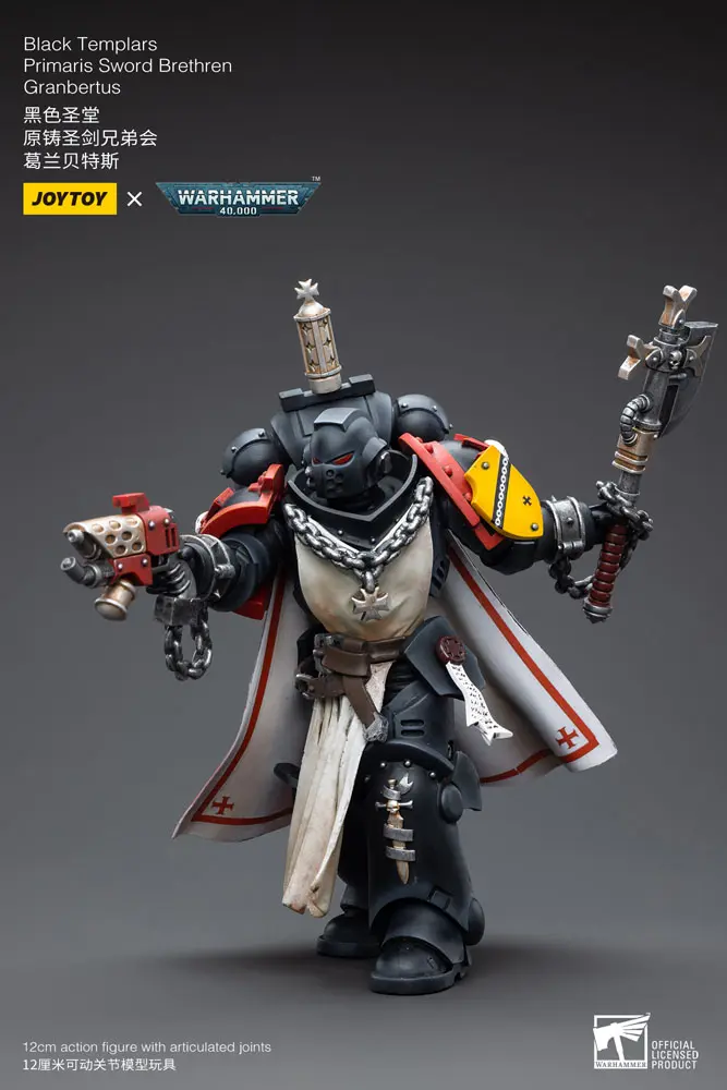 Warhammer 40k Actionfigur 1/18 Black Templars Primaris Sword Brethren Granbertus 12 cm Produktfoto