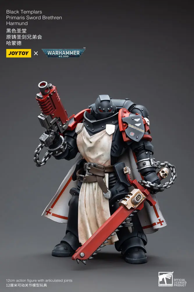 Warhammer 40k Actionfigur 1/18 Black Templars Primaris Sword Brethren Harmund 12 cm Produktfoto