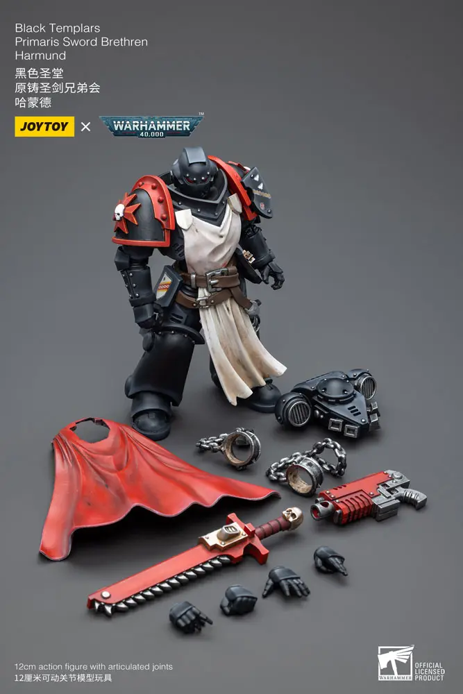Warhammer 40k Actionfigur 1/18 Black Templars Primaris Sword Brethren Harmund 12 cm Produktfoto