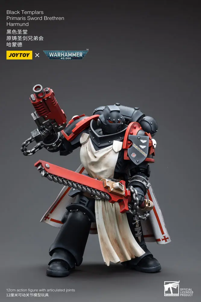 Warhammer 40k Actionfigur 1/18 Black Templars Primaris Sword Brethren Harmund 12 cm Produktfoto