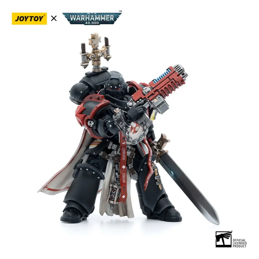 Warhammer 40k Actionfigur 1/18 Black Templars Sword Brethren Brother Lombast 12 cm Produktfoto