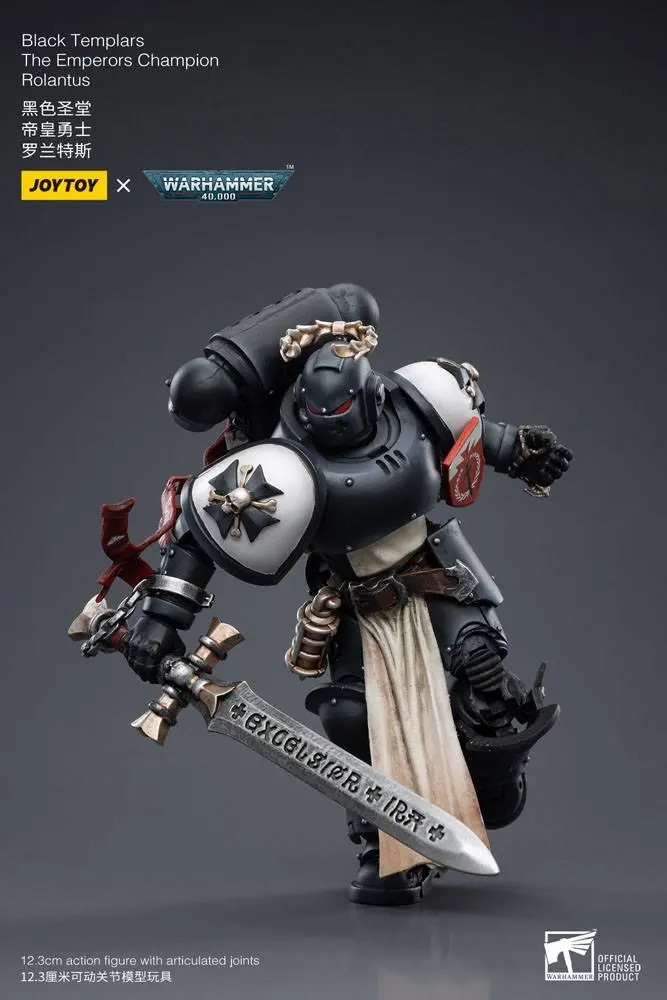 Warhammer 40k Actionfigur 1/18 Black Templars The Emperors Champion Rolantus 12 cm termékfotó