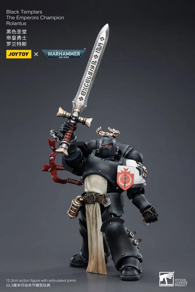 Warhammer 40k Actionfigur 1/18 Black Templars The Emperors Champion Rolantus 12 cm termékfotó