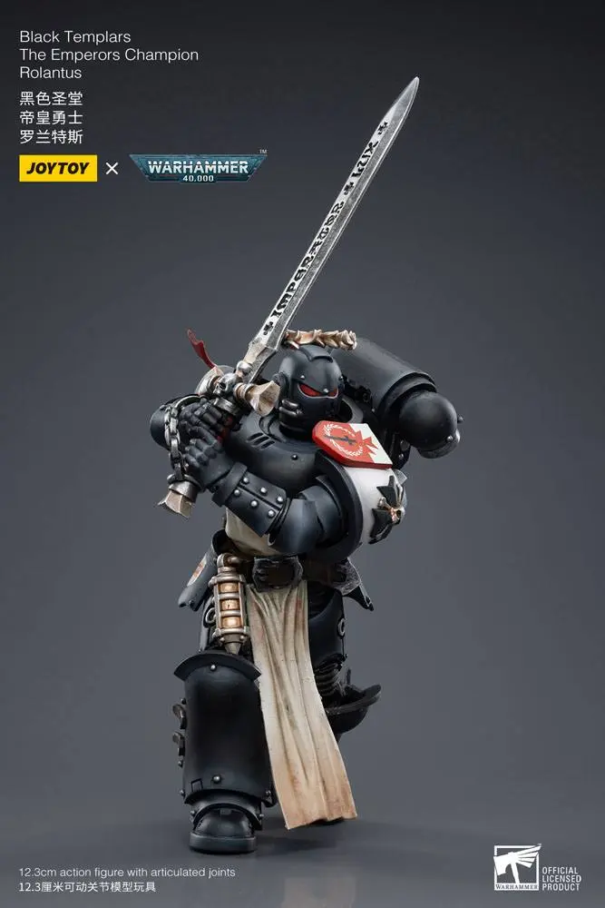 Warhammer 40k Actionfigur 1/18 Black Templars The Emperors Champion Rolantus 12 cm termékfotó