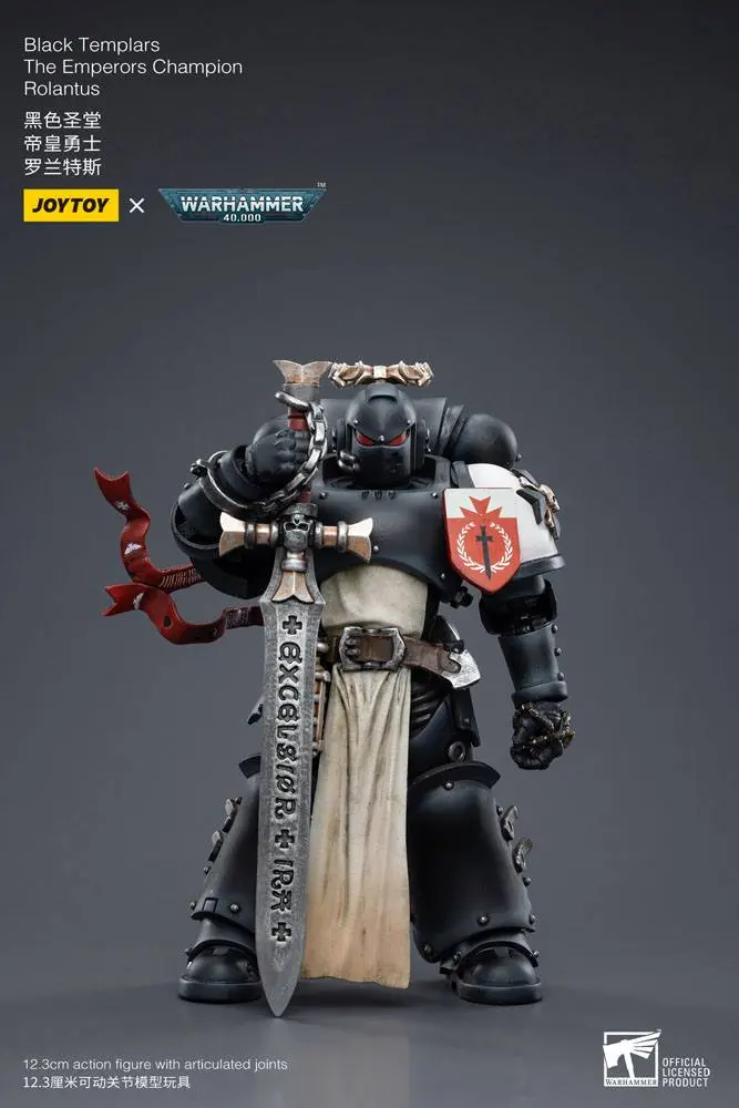 Warhammer 40k Actionfigur 1/18 Black Templars The Emperors Champion Rolantus 12 cm termékfotó