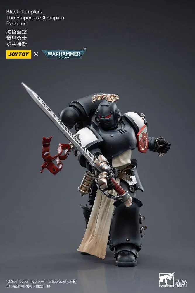 Warhammer 40k Actionfigur 1/18 Black Templars The Emperors Champion Rolantus 12 cm termékfotó